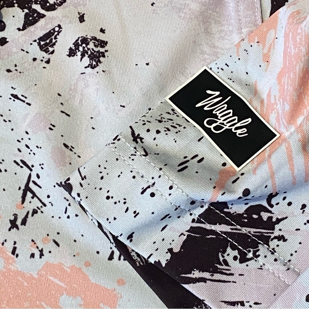 Waggle Men's Golf Polo Shirt Paint Splats All Over Print - Picture 2 of 5